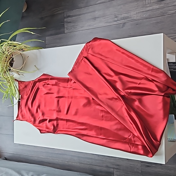 H&M Midi Dress with Sheen in Red - New with Tags (NWT) - Picture 2 of 12